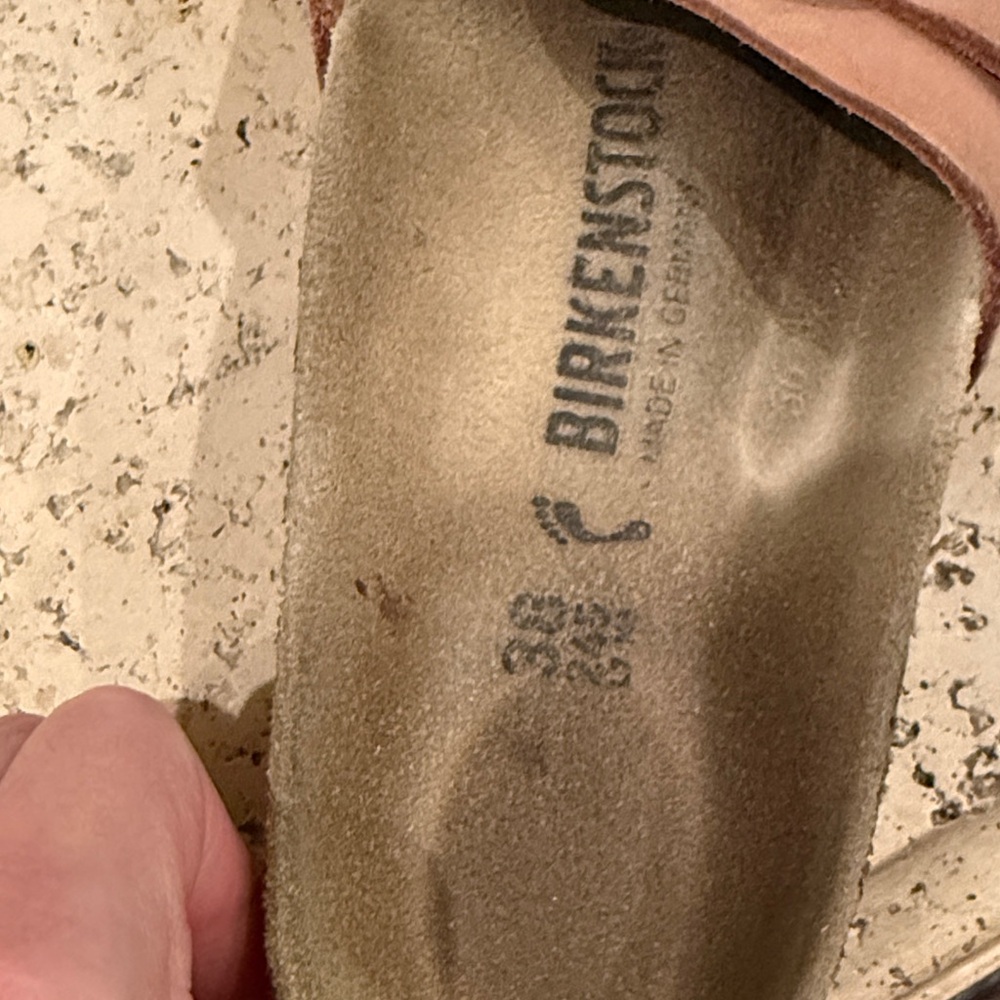 Birkenstock Madrid Slides in Rose Pink with Rose Gold Buckles - Picture 6 of 6